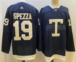 Men's Toronto Maple Leafs #19 Jason Spezza Navy Blue 2022 Heritage Classic Stitched Jersey