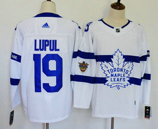 Men's Toronto Maple Leafs #19 Joffrey Lupul White 2018 Winter Classic Adidas Stitched NHL Hockey Jersey