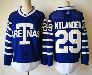 Men's Toronto Maple Leafs #29 William Nylander Royal Blue Throwback Jersey