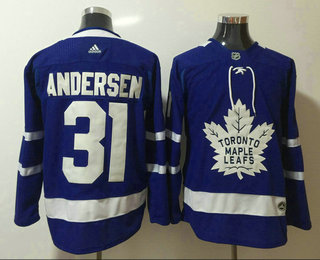 Men's Toronto Maple Leafs #31 Frederik Andersen White Home 2017-2018 Hockey Adidas Stitched NHL Jersey