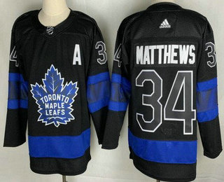 Men's Toronto Maple Leafs #34 Auston Matthews Black X Drew House Inside Out Stitched Jersey