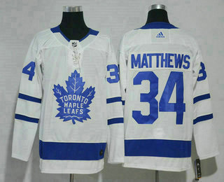 Men's Toronto Maple Leafs #34 Auston Matthews White 2017-2018 Hockey Adidas Stitched NHL Jersey