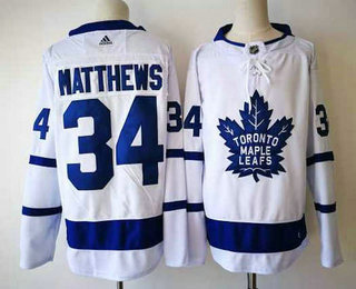 Men's Toronto Maple Leafs #34 Auston Matthews White 2017-2018 adidas Hockey Stitched NHL Jersey