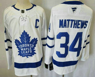 Men's Toronto Maple Leafs #34 Auston Matthews White 2024 Stitched Jersey