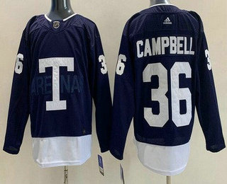 Men's Toronto Maple Leafs #36 Jack Campbell Navy 2022 Heritage Classic Authentic Jersey