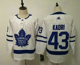 Men's Toronto Maple Leafs #43 Nazem Kadri White 2017-2018 Hockey Adidas Stitched NHL Jersey