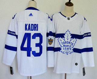 Men's Toronto Maple Leafs #43 Nazem Kadri White 2018 Winter Classic Adidas Stitched NHL Hockey Jersey