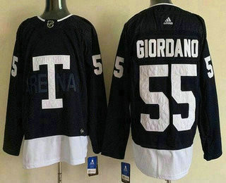 Men's Toronto Maple Leafs #55 Mark Giordano Navy 2022 Heritage Classic Authentic Jersey