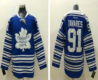 Men's Toronto Maple Leafs #91 John Tavares Blue 2014 Winter Classic Adidas Stitched NHL Reebok Hockey Jersey