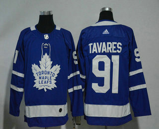 Men's Toronto Maple Leafs #91 John Tavares Royal Blue Home Adidas Stitched NHL Jersey