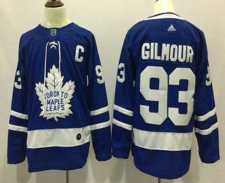 Men's Toronto Maple Leafs #93 Doug Gilmour Royal Blue Home 2017-2018 Hockey Adidas Stitched NHL Jersey