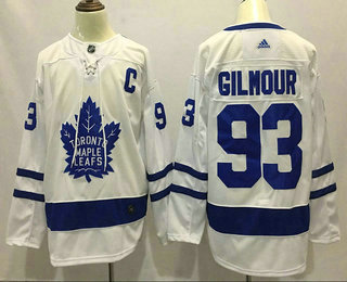 Men's Toronto Maple Leafs #93 Doug Gilmour White 2017-2018 Hockey Adidas Stitched NHL Jersey