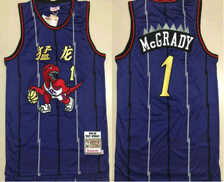 Men's Toronto Raptors #1 Tracy McGrady Purple 2019 Chinese New Year Celebration Jersey