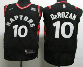 Men's Toronto Raptors #10 DeMar DeRozan Black 2017-2018 Nike Swingman Sun Life Stitched NBA Jersey