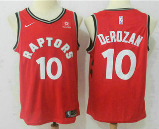 Men's Toronto Raptors #10 DeMar DeRozan Red 2017-2018 Nike Swingman Sun Life Stitched NBA Jersey