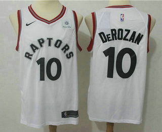 Men's Toronto Raptors #10 DeMar DeRozan White 2017-2018 Nike Swingman Sun Life Stitched NBA Jersey