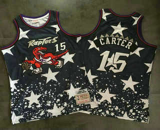 Men's Toronto Raptors #15 Vince Carter Black Independence Day Nike AU Hardwood Classics Soul Swingman Throwback Jersey