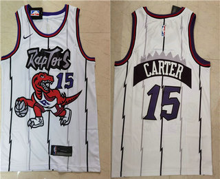 Men's Toronto Raptors #15 Vince Carter White 2018 Nike Swingman Stitched NBA Jersey