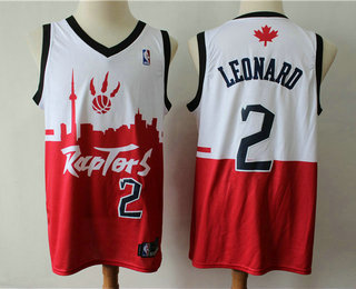 Men's Toronto Raptors #2 Kawhi Leonard 2019 City DNA Red White Stitched Swingman Jersey