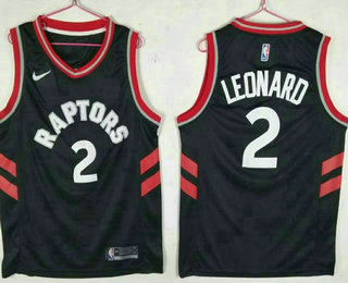 Men's Toronto Raptors #2 Kawhi Leonard Black 2018 Nike Swingman Stitched NBA Jersey