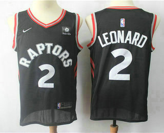 Men's Toronto Raptors #2 Kawhi Leonard Black 2018 Nike Swingman Sun Life Stitched NBA Jersey