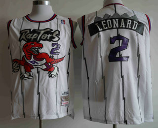 Men's Toronto Raptors #2 Kawhi Leonard Hardwood Classic White Swingman Jersey