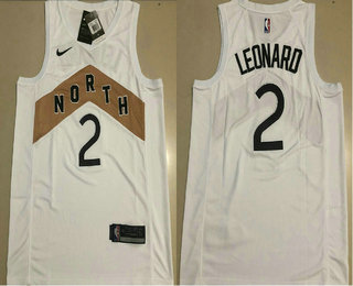 Men's Toronto Raptors #2 Kawhi Leonard New White 2019 City Edition NBA ALL Stitched Swingman Jersey