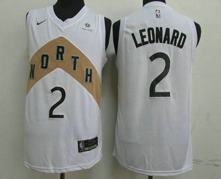 Men's Toronto Raptors #2 Kawhi Leonard New White 2019 City Edition NBA Swingman Sun Life Jersey