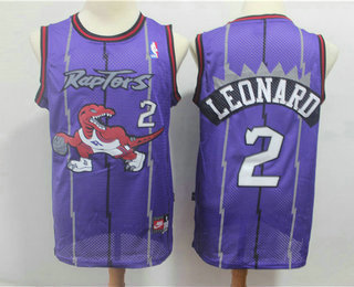 Men's Toronto Raptors #2 Kawhi Leonard Purple Hardwood Classic Swingman Jersey