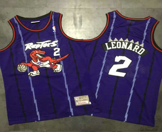 Men's Toronto Raptors #2 Kawhi Leonard Purple Hardwood Classics AU Jersey