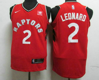 Men's Toronto Raptors #2 Kawhi Leonard Red 2018 Nike Authentic Sun Life Stitched NBA Jersey