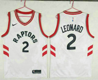 Men's Toronto Raptors #2 Kawhi Leonard White 2018 Nike Swingman Stitched NBA Jersey