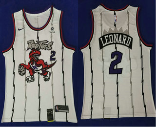 Men's Toronto Raptors #2 Kawhi Leonard White 2018 Nike Swingman Sun Life Stitched NBA Jersey