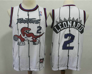 Men's Toronto Raptors #2 Kawhi Leonard White Hardwood Classic Swingman Jersey