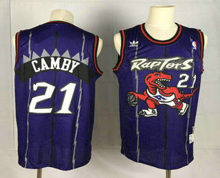 Men's Toronto Raptors #21 Marcus Camby Hardwood Classic Purple Swingman Jersey