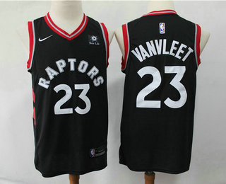 Men's Toronto Raptors #23 Fred VanVleet Black 2019 Nike Swingman Sun Life Stitched NBA Jersey