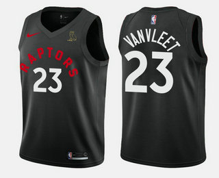 Men's Toronto Raptors #23 Fred VanVleet Black Raptors X OVO Swingman Jersey