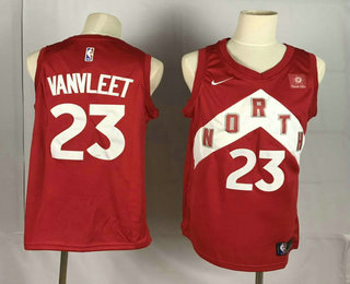 Men's Toronto Raptors #23 Fred VanVleet Red Nike Swingman 2018 playoffs Earned Edition Stitched Jersey With The Sponsor Logo