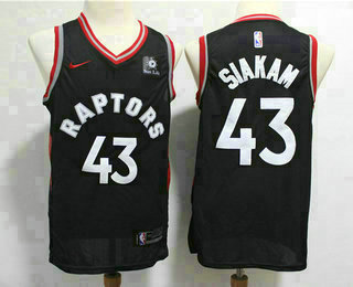 Men's Toronto Raptors #43 Pascal Siakam Black 2018 Nike Swingman Sun Life Stitched NBA Jersey