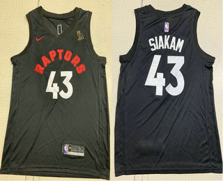 Men's Toronto Raptors #43 Pascal Siakam Black Raptors X OVO Swingman Jersey