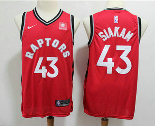 Men's Toronto Raptors #43 Pascal Siakam Red 2018 Nike Swingman Sun Life Stitched NBA Jersey