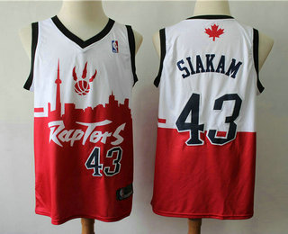 Men's Toronto Raptors #43 Pascal Siakam Red White 2019 City DNA Stitched Swingman Jersey