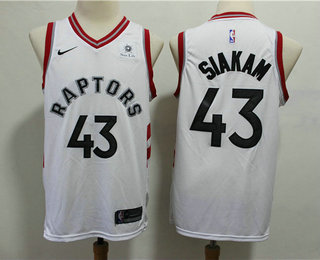 Men's Toronto Raptors #43 Pascal Siakam White 2018 Nike Swingman Sun Life Stitched NBA Jersey