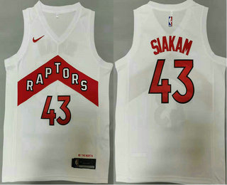 Men's Toronto Raptors #43 Pascal Siakam White 2021 Nike Swingman Stitched Jersey