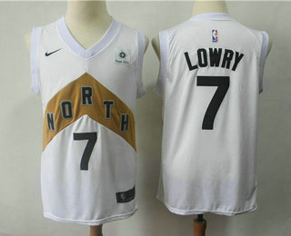 Men's Toronto Raptors #7 Kyle Lowry New White 2019 City Edition NBA Swingman Sun Life Jersey