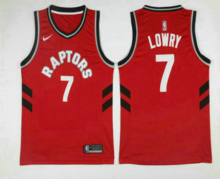 Men's Toronto Raptors #7 Kyle Lowry Red 2017-2018 Nike Swingman Stitched NBA Jersey