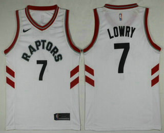 Men's Toronto Raptors #7 Kyle Lowry White 2017-2018 Nike Swingman Stitched NBA Jersey