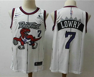 Men's Toronto Raptors #7 Kyle Lowry White 2018 Nike Swingman Sun Life Stitched NBA Jersey