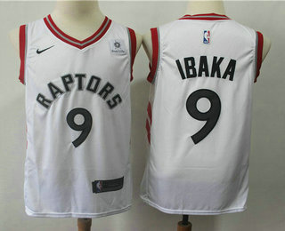 Men's Toronto Raptors #9 Serge Ibaka White 2018 Nike Swingman Sun Life Stitched NBA Jersey