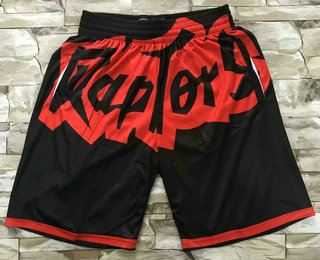 Men's Toronto Raptors Black Big Face Mitchell Ness Hardwood Classics Soul Swingman Throwback Shorts 02